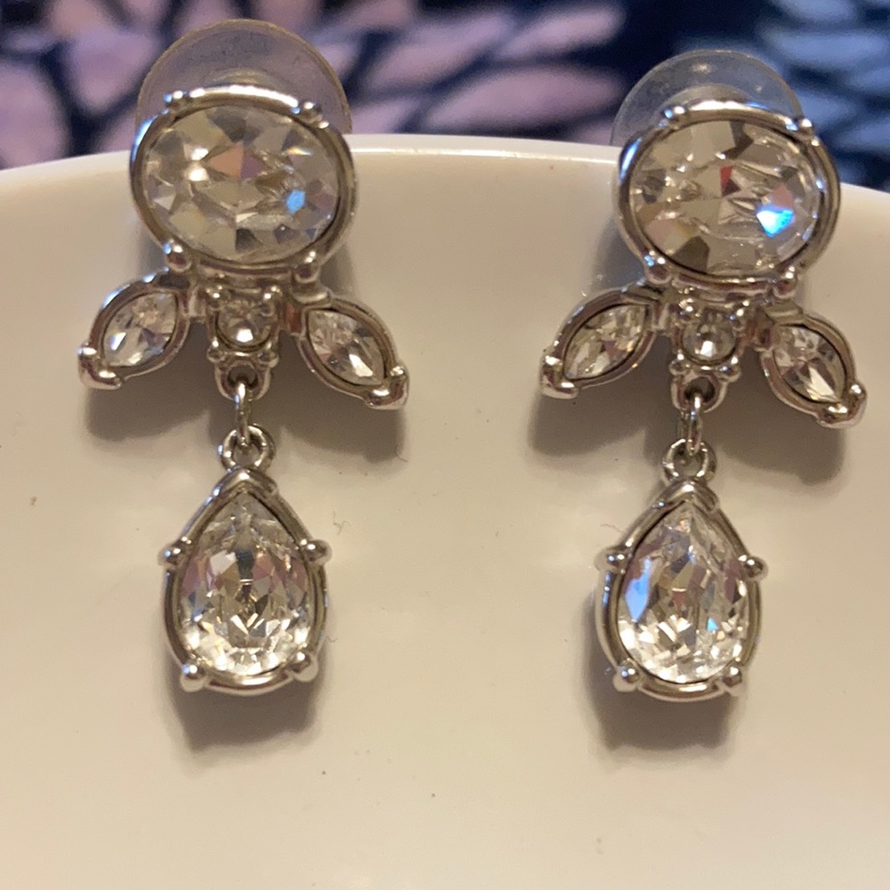 Swarovski Crystal Flower Dangle Earrings
